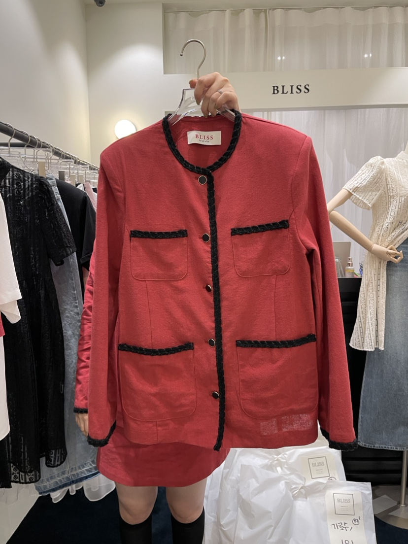 BLISS韓國直郵女裝新品時尚人氣推薦職業熱賣24春夏真品夾克BLISS夾克圖色2