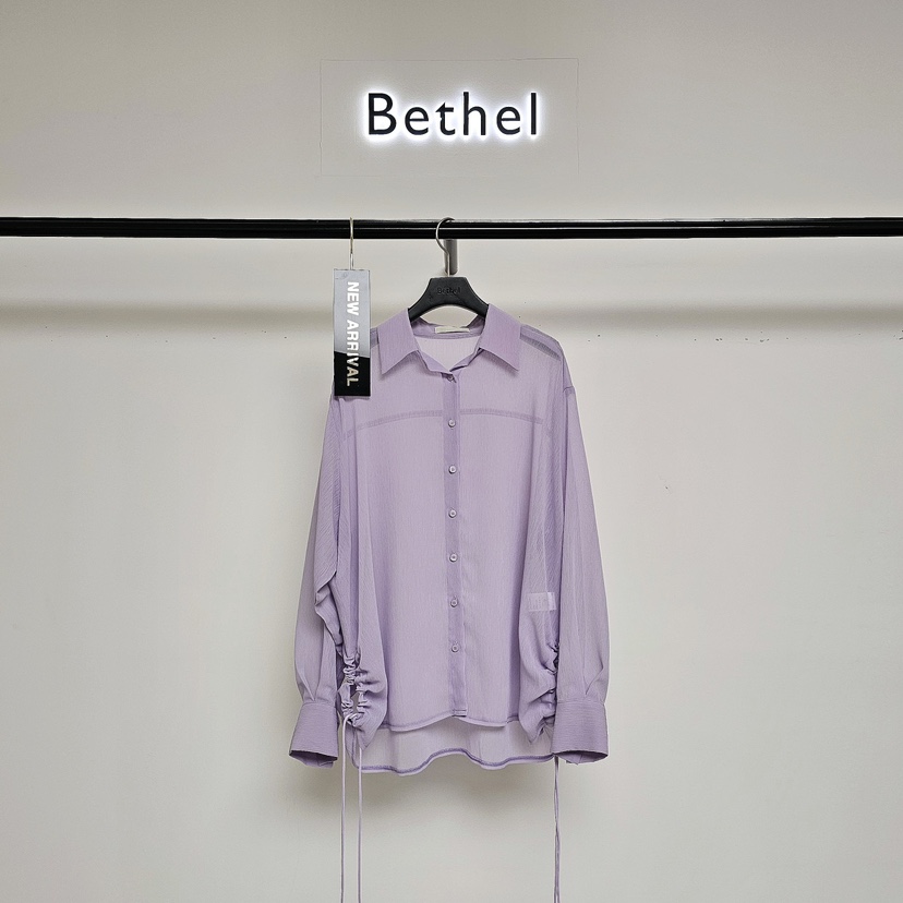 Bethel韓國直郵東大門代購女裝新品真品人氣24春夏襯衫蕾絲衫BETHEL襯衫/蕾絲衫圖色2