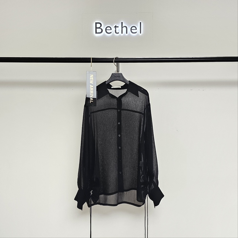 Bethel韓國直郵東大門代購女裝新品真品人氣24春夏襯衫蕾絲衫BETHEL襯衫/蕾絲衫圖色4