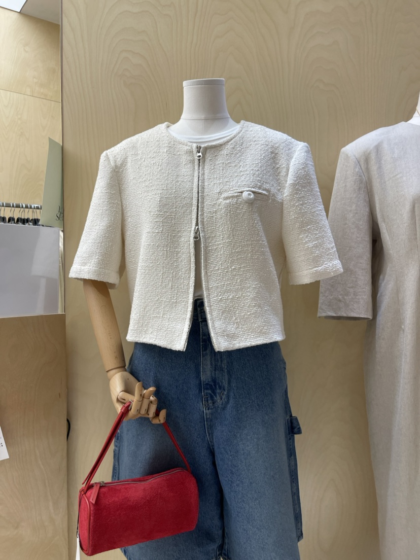 BASKET直郵韓國代購女裝新品24春夏職業熱賣真品時尚夾克BASKET夾克圖色1
