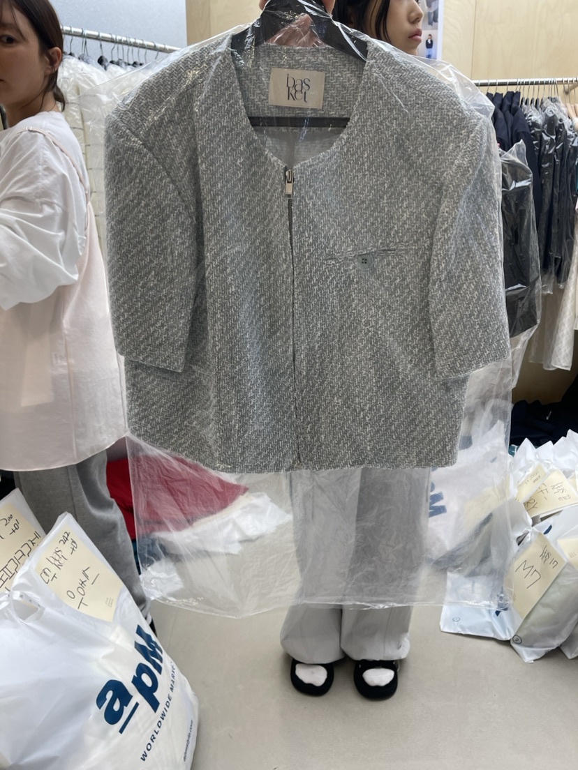 BASKET直郵韓國代購女裝新品24春夏職業熱賣真品時尚夾克BASKET夾克圖色2