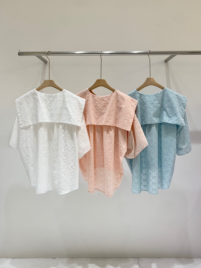 FABRIC韓國直郵女裝新款熱賣職業時尚休閑24春夏襯衫蕾絲衫FABRIC襯衫/蕾絲衫