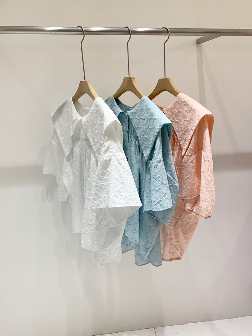 FABRIC韓國直郵女裝新款熱賣職業時尚休閑24春夏襯衫蕾絲衫FABRIC襯衫/蕾絲衫