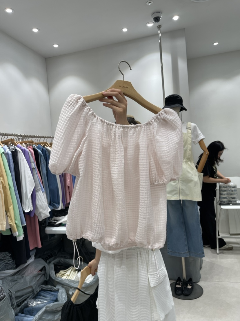 MILLIMETER韓國直郵女裝新品推薦休閑熱賣24春夏襯衫蕾絲衫KIKI襯衫/蕾絲衫圖色1