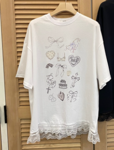 NUT韓國直郵女裝新款人氣24春夏真品推薦職業休閑時尚T恤NUTT恤圖色1