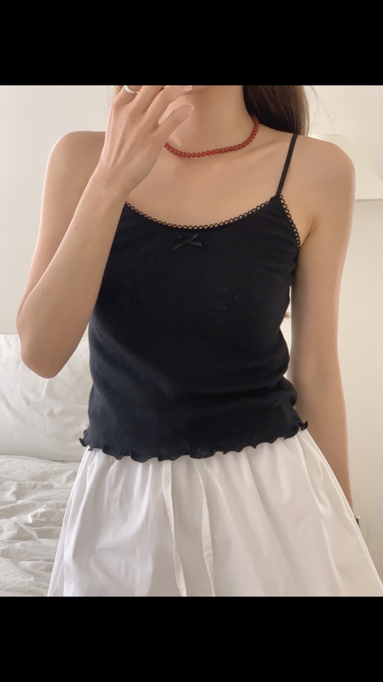 ROUGH直郵韓國代購女裝新款職業熱賣真品休閑吊帶背心可愛的ROUGH吊帶/背心