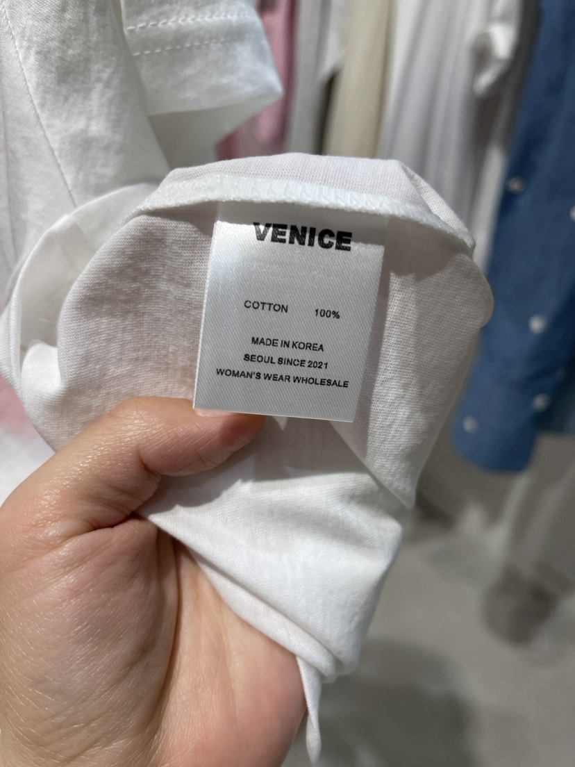 VENICE直郵韓國代購女裝新品24春夏熱賣職業休閑人氣推薦T恤VENICET恤