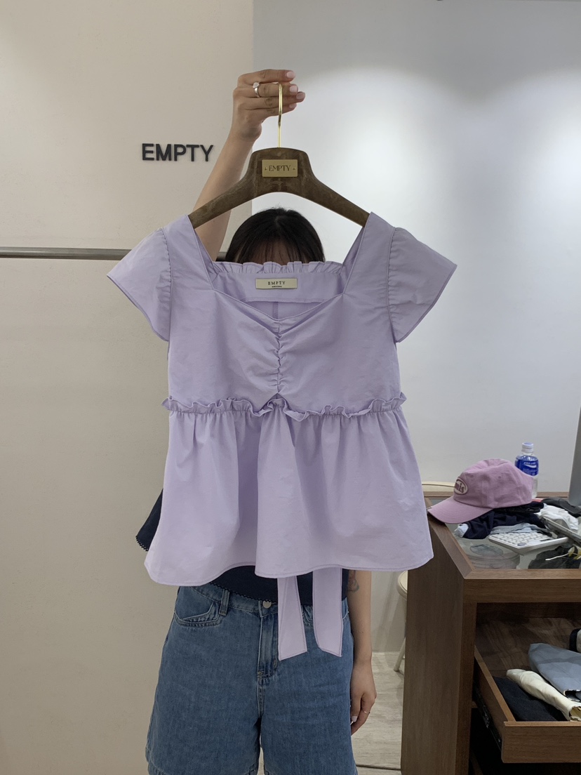 EMPTY直郵韓國代購女裝新品熱賣職業人氣真品推薦襯衫蕾絲衫EMPTY襯衫/蕾絲衫圖色1