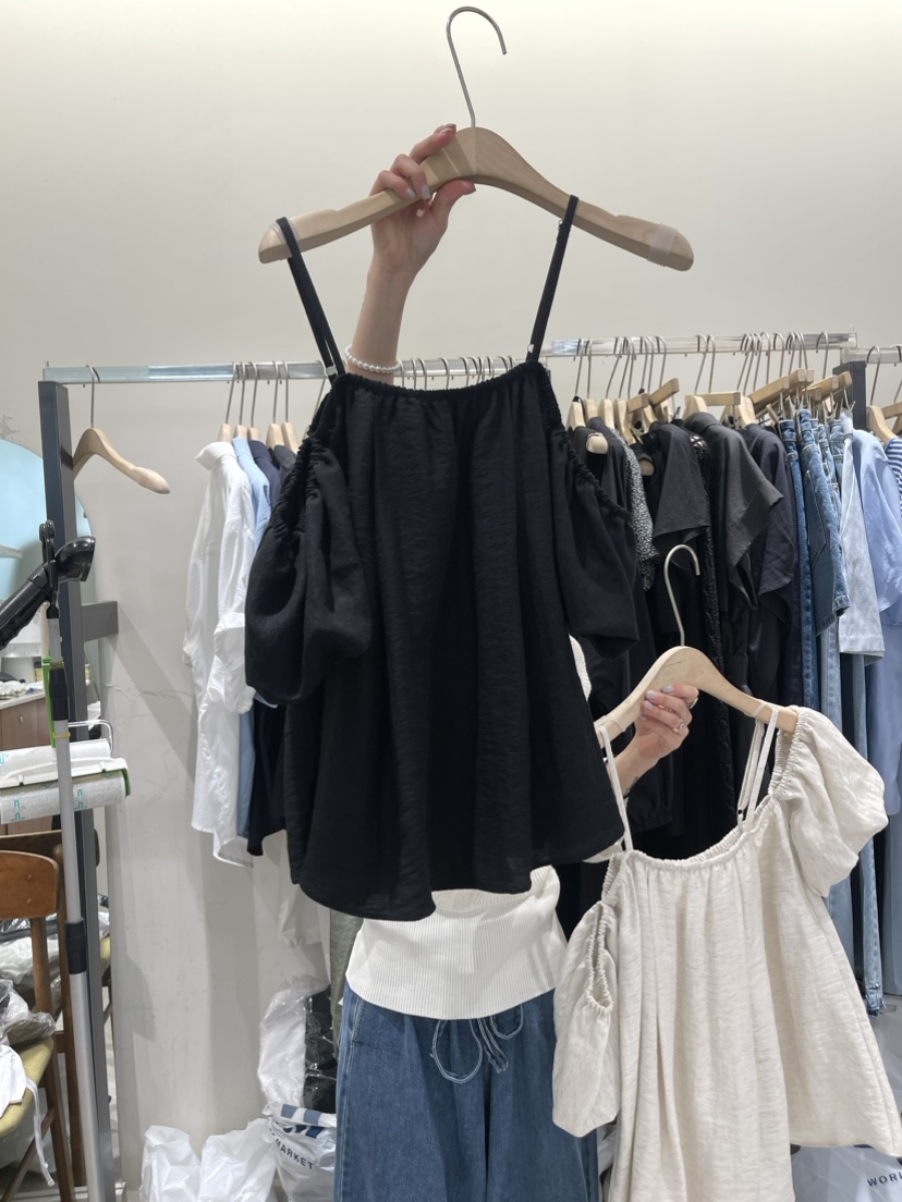 W AND J直郵韓國代購女裝新款真品推薦職業熱賣24春夏吊帶背心W AND J吊帶/背心圖色2