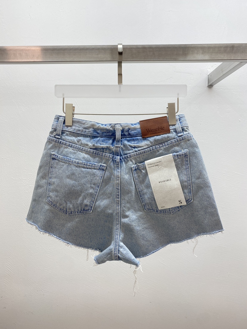 WEARABLE韓國直郵女裝新款休閑真品人氣24春夏短褲牛仔布WEARABLE短褲