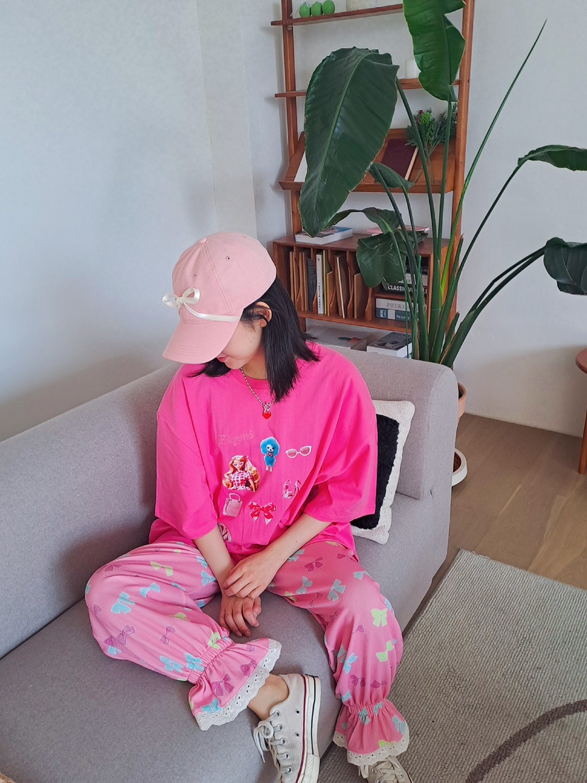DITTO888直郵韓國代購女裝新品人氣24春夏熱賣休閑褲蕾絲JIMMY/REMAKE休閑褲