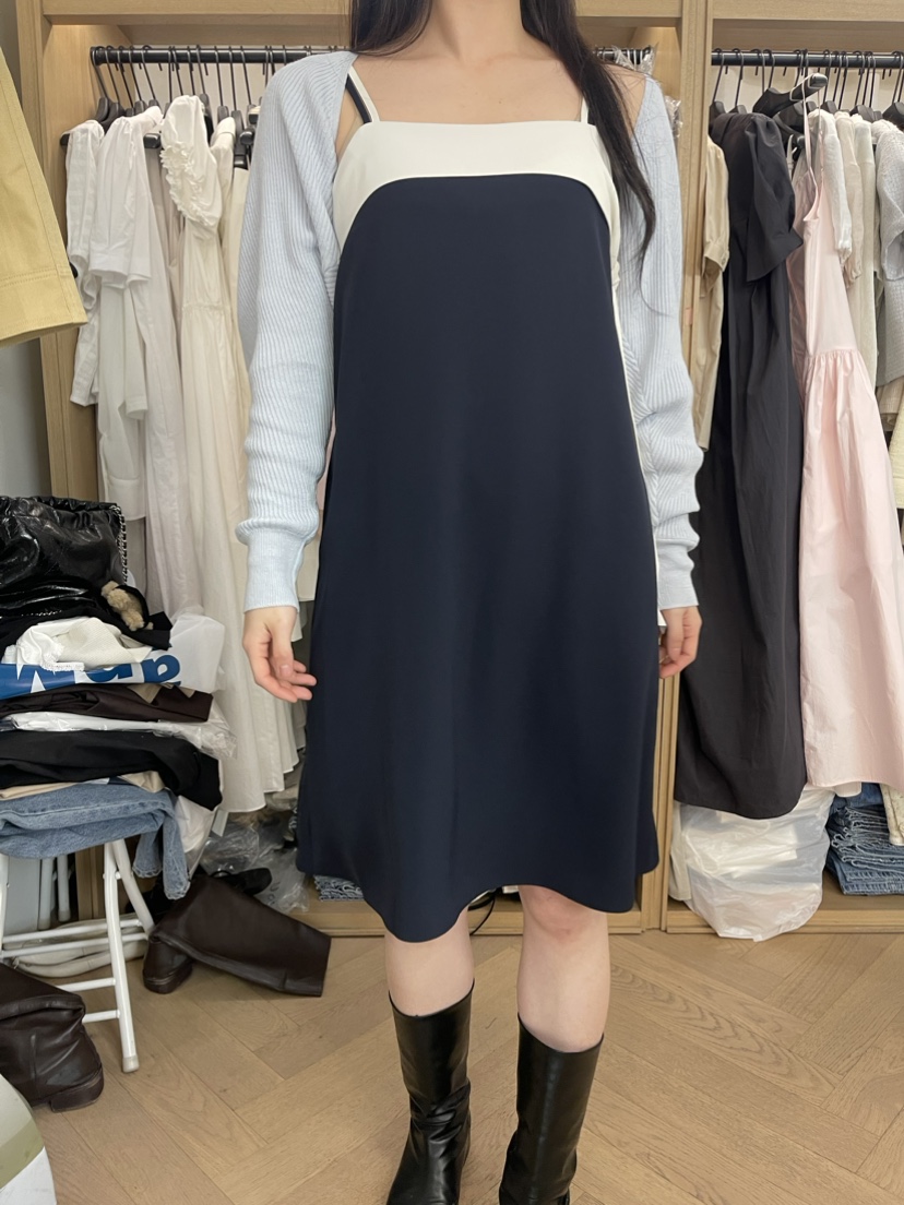 OBJET韓國直郵東大門代購女裝新品人氣推薦真品熱賣24春夏連衣裙love us u/OBJET連衣裙圖色2