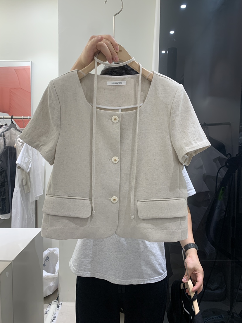 MEMO CLASSIC直郵韓國代購女裝新品職業休閑24春夏推薦夾克MEMO CLASSIC夾克圖色1