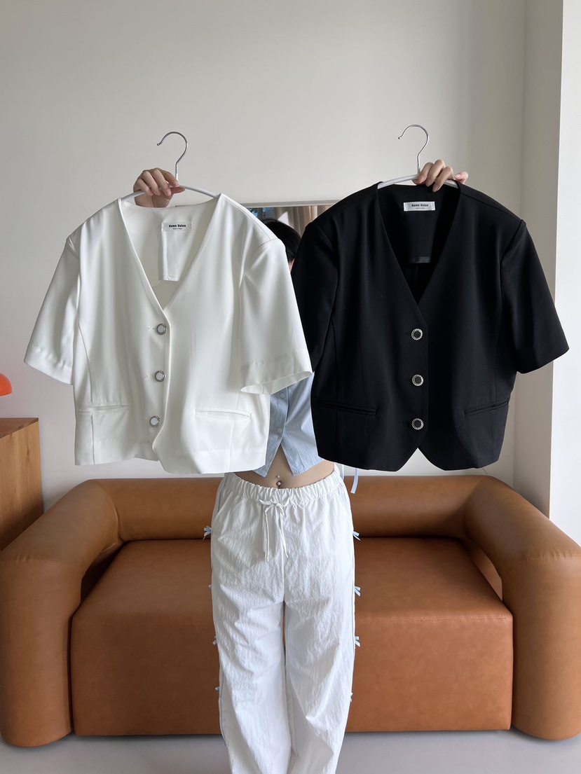 NAME VALUE直郵韓國代購女裝新款熱賣真品職業休閑24春夏夾克OVER NEAR夾克