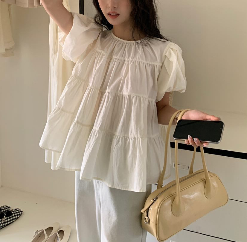 OLA韓國直郵東大門實拍女裝新款推薦職業時尚真品襯衫蕾絲衫mellor/OLA襯衫/蕾絲衫