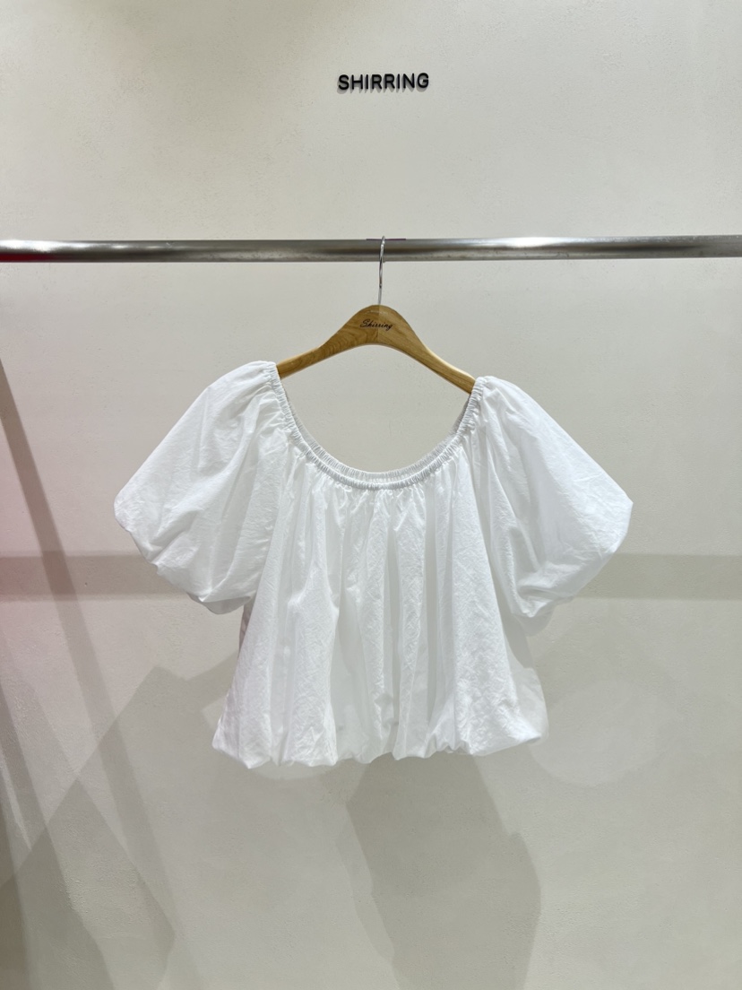 SHIRRING韓國直郵女裝新款24春夏真品人氣熱賣推薦職業T恤SHIRRINGT恤圖色2