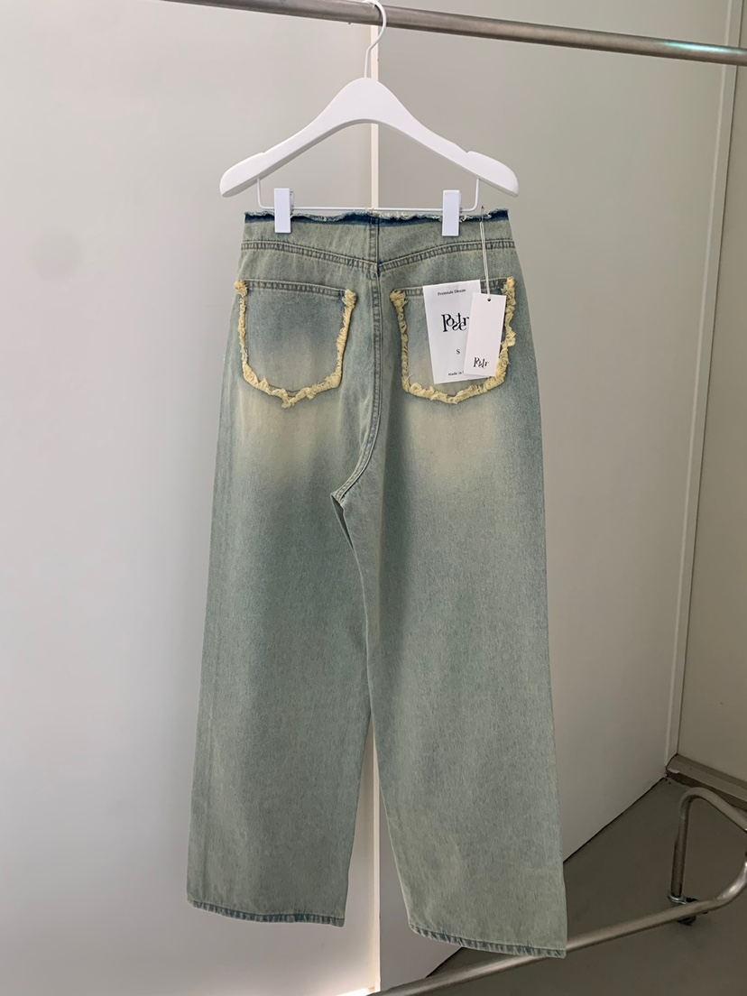 SHOP POSTER韓國直郵東大門代購女裝新款休閑牛仔褲牛仔布SHOP_POSTER牛仔褲