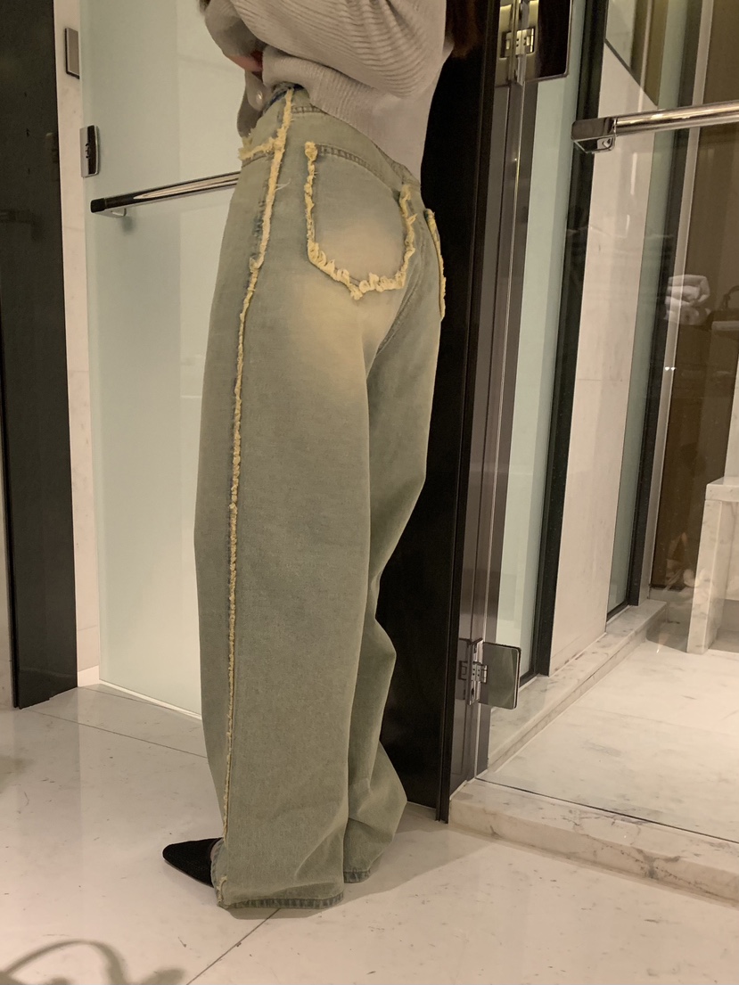 SHOP POSTER韓國直郵東大門代購女裝新款休閑牛仔褲牛仔布SHOP_POSTER牛仔褲