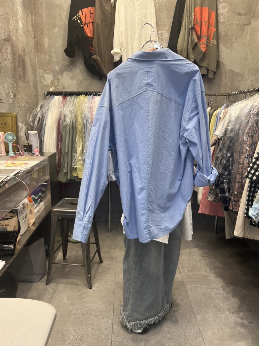 YEON-男女裝韓國直郵女裝新款24春夏人氣職業襯衫蕾絲衫YEON襯衫/蕾絲衫