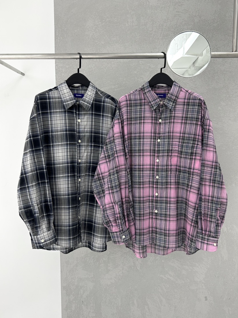 HESTORY韓國直郵東大門實拍女裝新品真品人氣襯衫蕾絲衫格紋HESTORY襯衫/蕾絲衫
