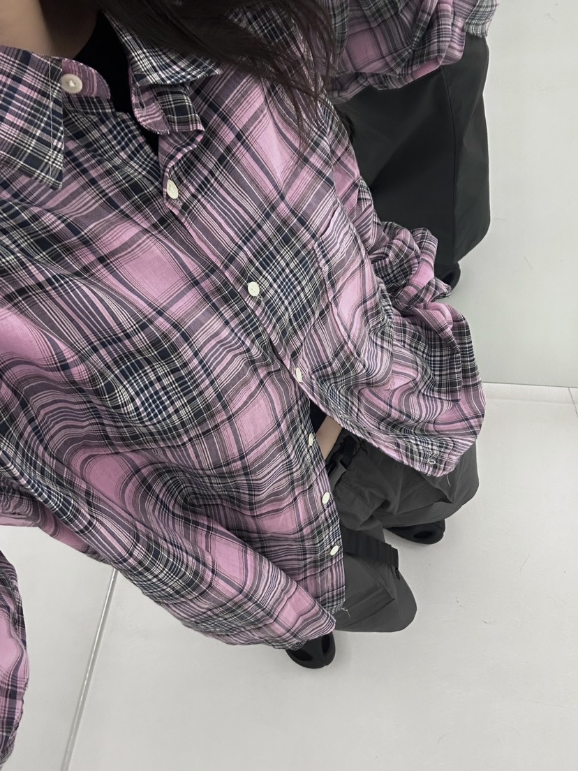 HESTORY韓國直郵東大門實拍女裝新品真品人氣襯衫蕾絲衫格紋HESTORY襯衫/蕾絲衫