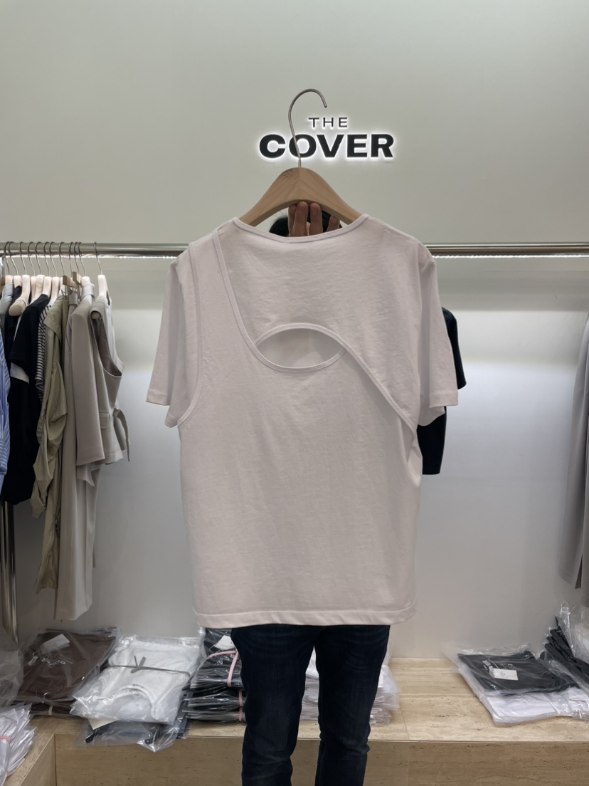 THE COVER韓國直郵東大門實拍女裝新品24春夏職業時尚T恤THE COVERT恤