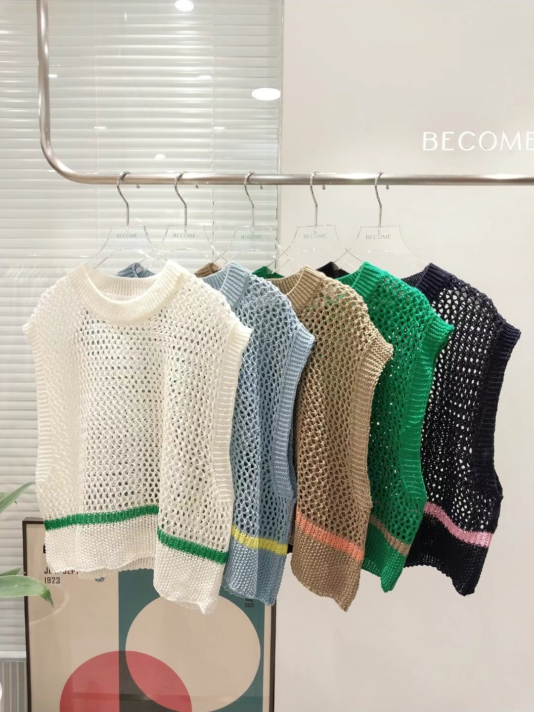 BECOME韓國直郵女裝新款熱賣人氣休閑職業真品24春夏馬甲BECOME馬甲