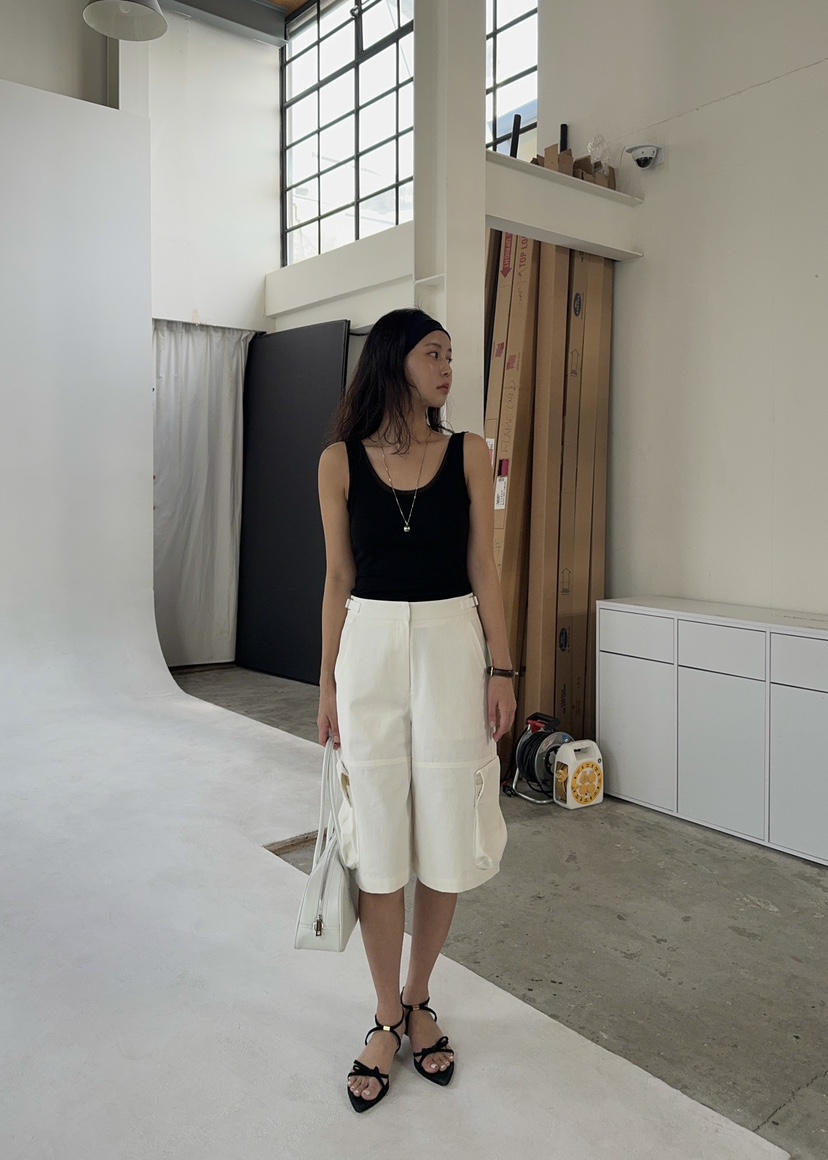 OUPPT韓國直郵東大門代購女裝新品職業時尚真品24春夏短褲OUPPT短褲圖色2