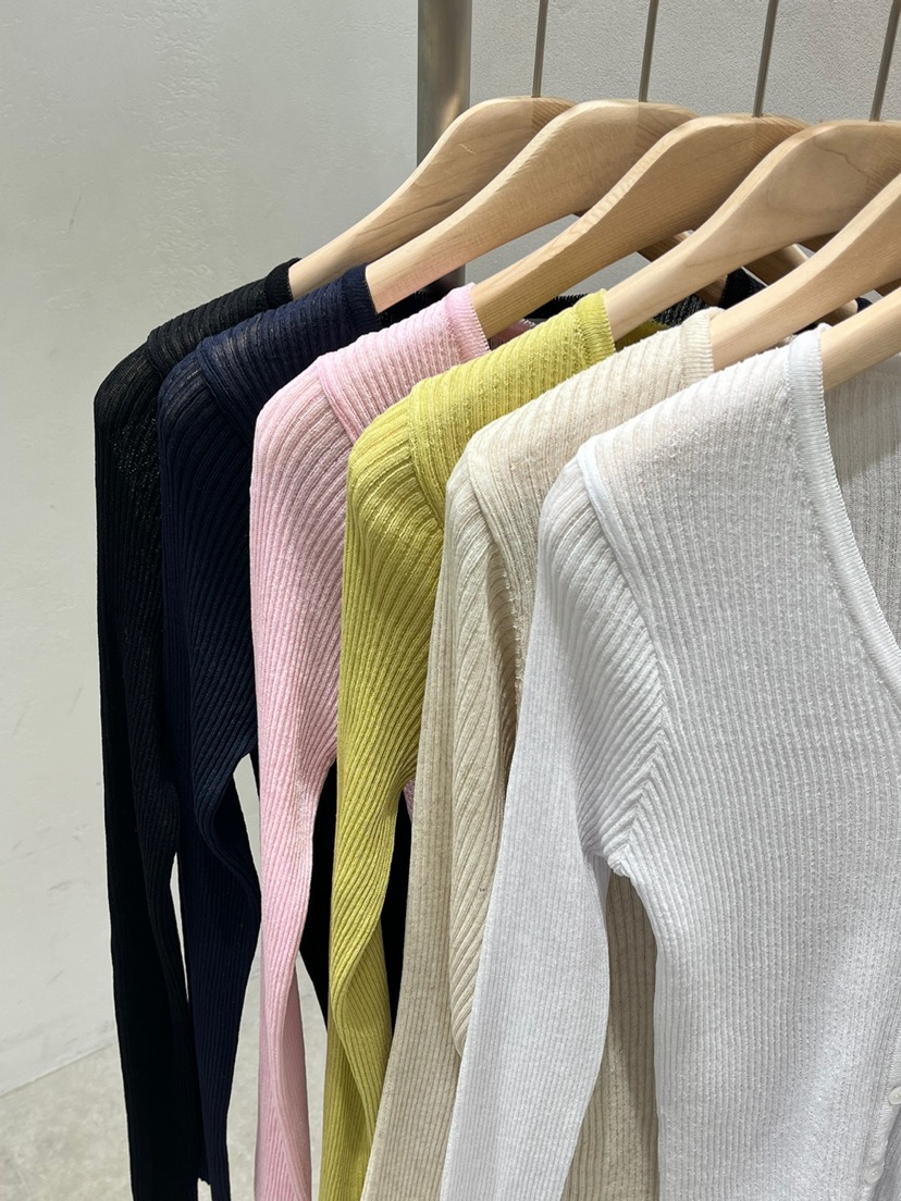 BLACK LABEL韓國直郵女裝新款推薦時尚職業24春夏針織衫羅紋EVERCOMMERCE METICULOUSLY DESIGNED針織衫