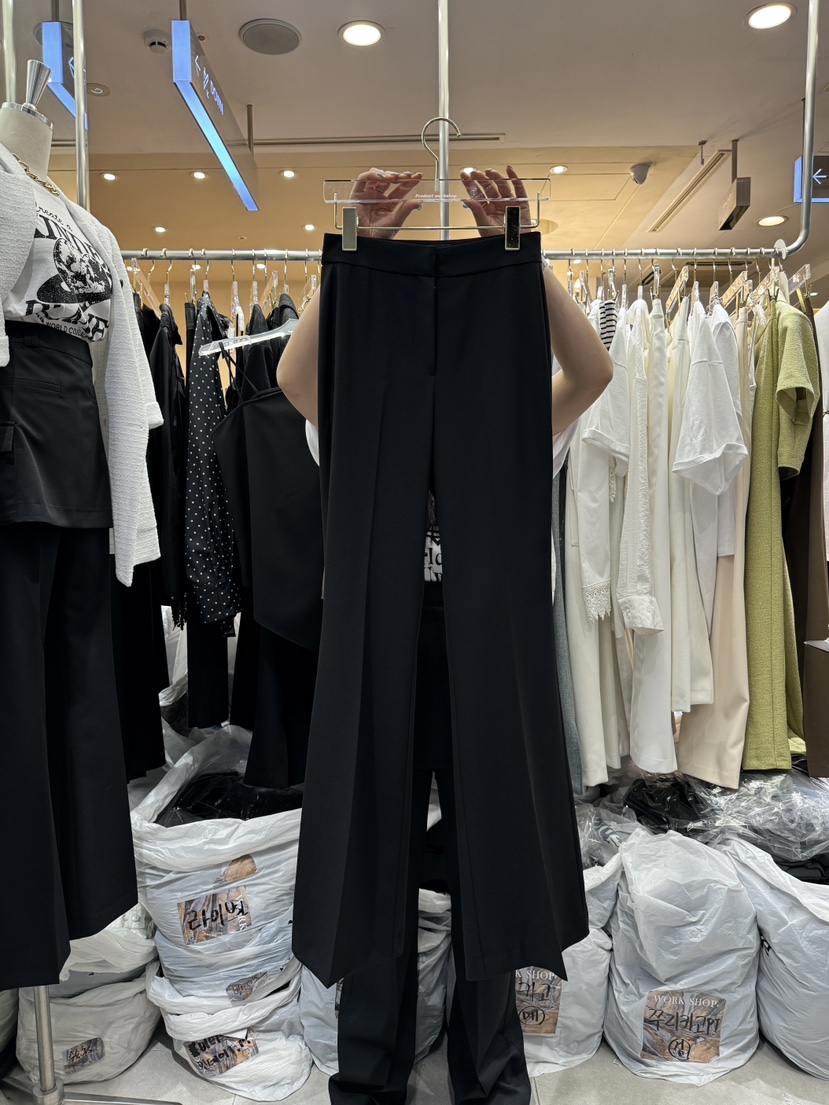 Workshop韓國直郵東大門實拍女裝新款24春夏休閑職業休閑褲Work_shop休閑褲圖色2