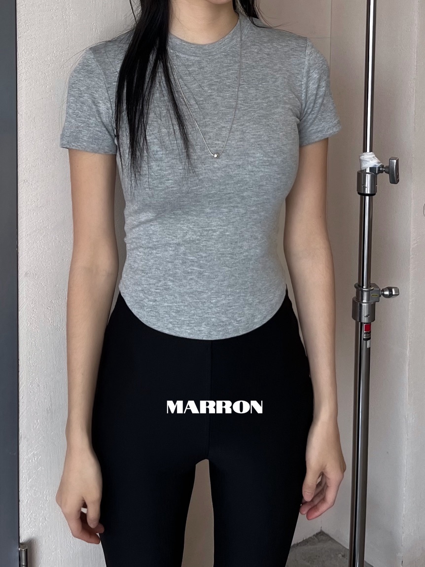 MARRON韓國直郵東大門實拍女裝新款休閑推薦熱賣24春夏T恤MARRONT恤