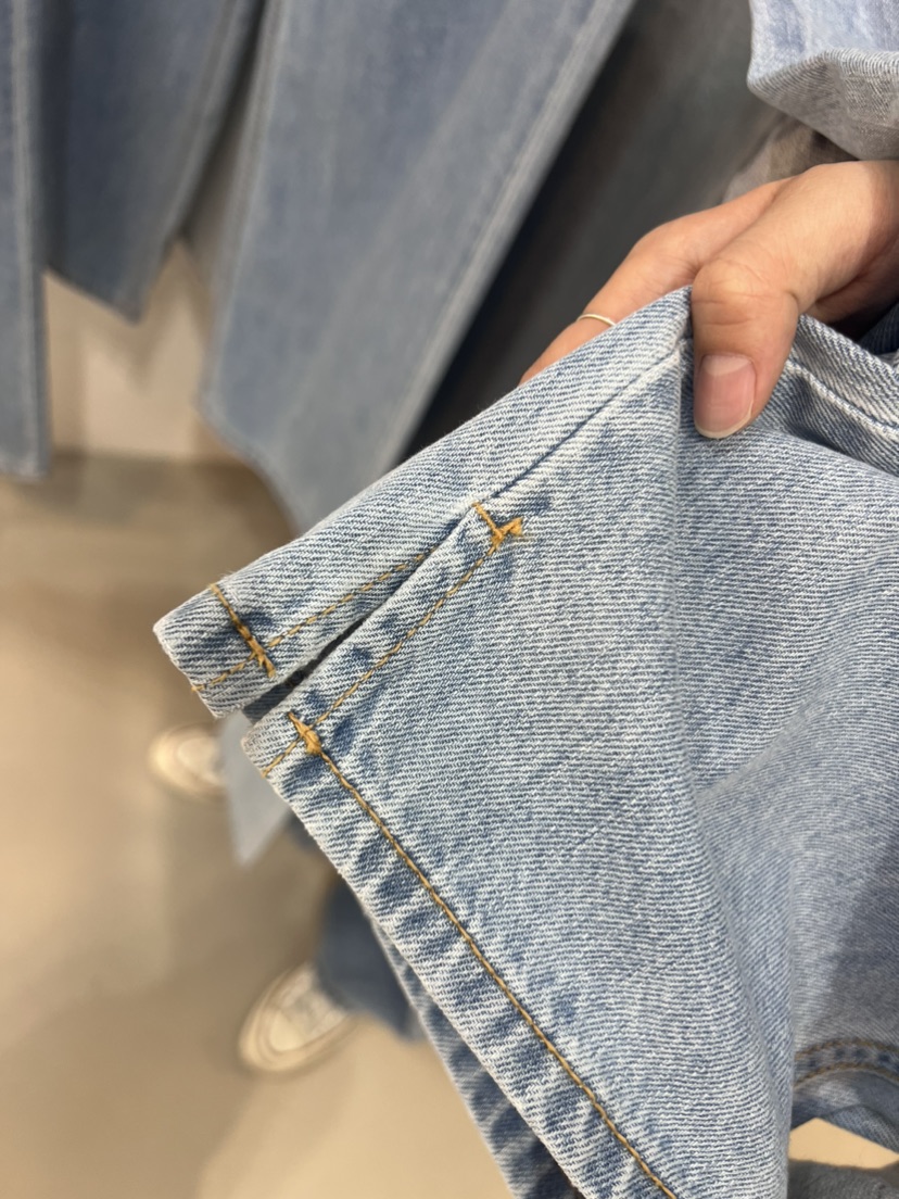 PAI韓國直郵東大門實拍女裝新品職業時尚24春夏真品牛仔褲PAI牛仔褲