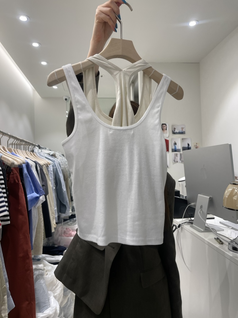 UNNOEUD韓國直郵東大門代購女裝新款休閑人氣24春夏吊帶背心雙層THE REST/UNNOEUD吊帶/背心