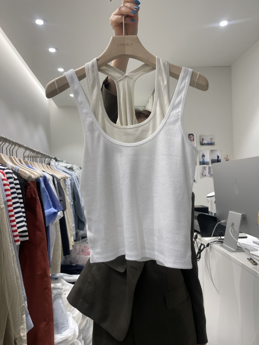 UNNOEUD韓國直郵東大門代購女裝新款休閑人氣24春夏吊帶背心雙層THE REST/UNNOEUD吊帶/背心