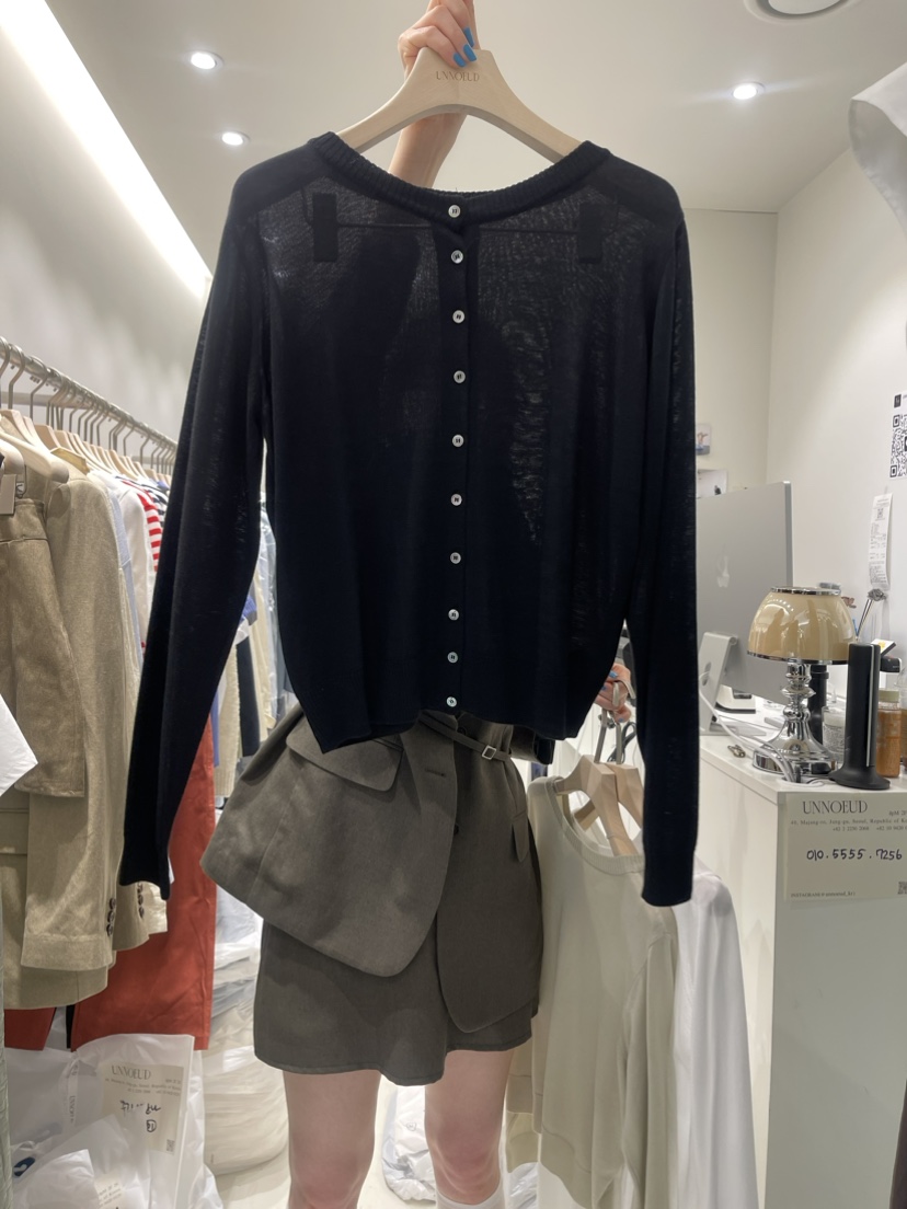 UNNOEUD韓國直郵女裝新款24春夏推薦真品職業人氣針織衫雙面THE REST/UNNOEUD針織衫圖色4