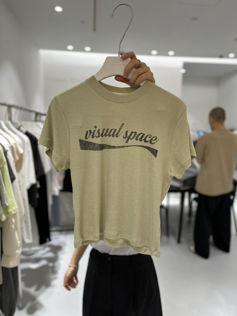 VISUAL SPACE韓國直郵東大門代購女裝新款休閑真品職業T恤VISUAL SPACET恤