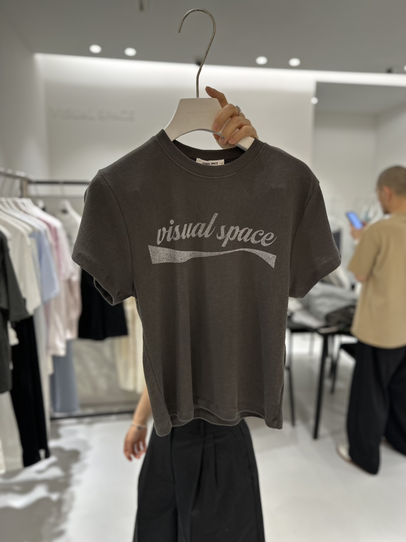VISUAL SPACE韓國直郵東大門代購女裝新款休閑真品職業T恤VISUAL SPACET恤圖色2