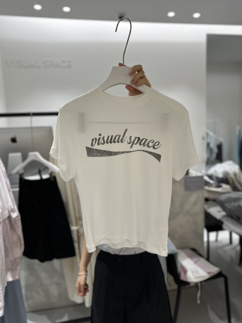 VISUAL SPACE韓國直郵東大門代購女裝新款休閑真品職業T恤VISUAL SPACET恤圖色3