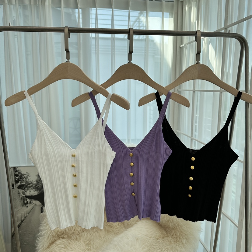 VICTORIA QUEEN韓國直郵東大門實拍女裝新品真品吊帶背心羅紋CAT.S吊帶/背心