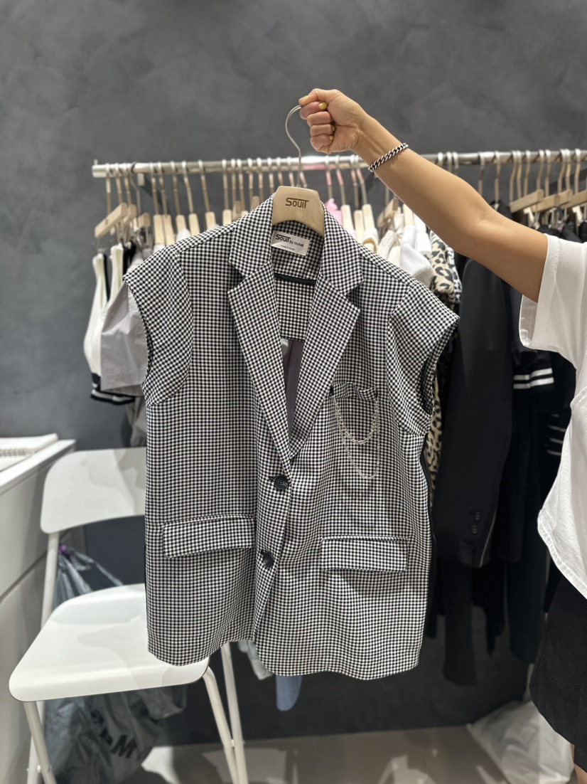 SOUIT韓國直郵女裝新品休閑24春夏職業時尚熱賣真品人氣馬甲SOUIT by mabel-L馬甲