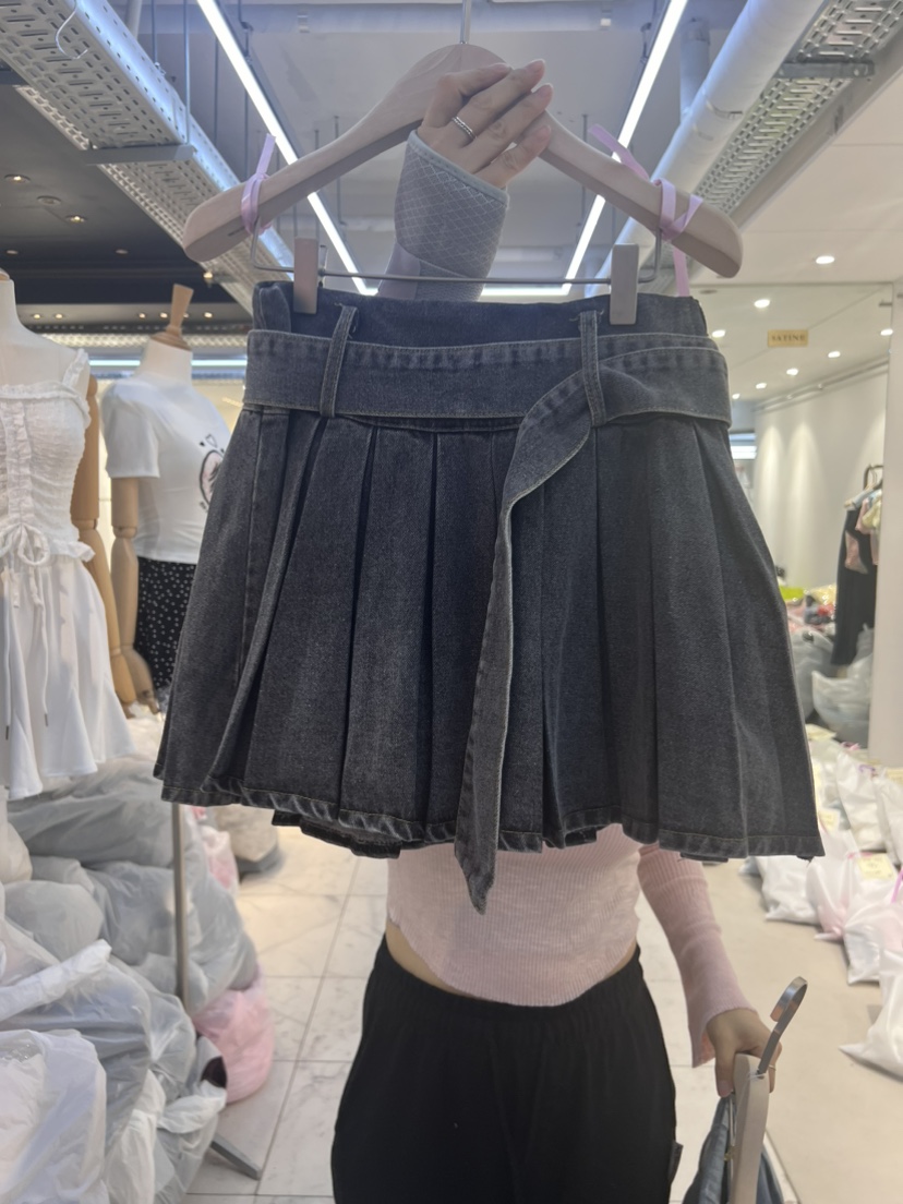 SAGE BRUSH韓國直郵東大門實拍女裝新款人氣24春夏短裙牛仔布SAGE BRUSH短裙