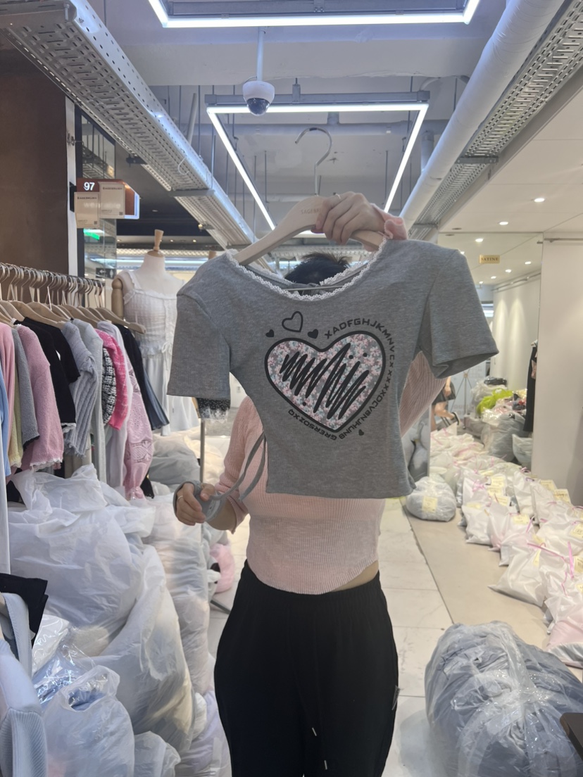 SAGE BRUSH直郵韓國代購女裝新品熱賣時尚24春夏真品T恤SAGE BRUSHT恤圖色2