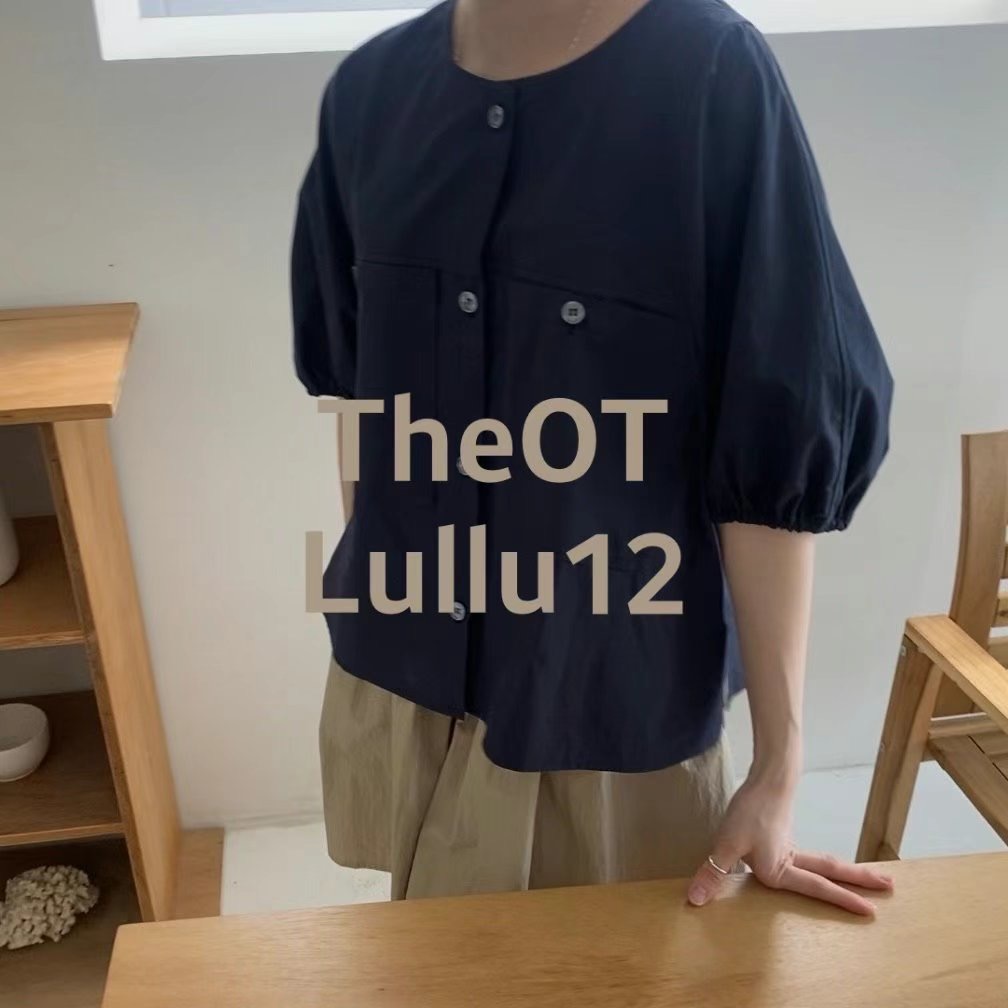 LULLU12-룰루12-OT直郵韓國代購女裝新品休閑襯衫蕾絲衫LULLU12-룰루12-OT襯衫/蕾絲衫圖色2