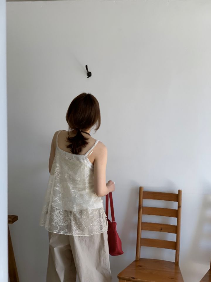 MARE韓國直郵東大門代購女裝新款休閑24春夏吊帶背心蕾絲MARE吊帶/背心