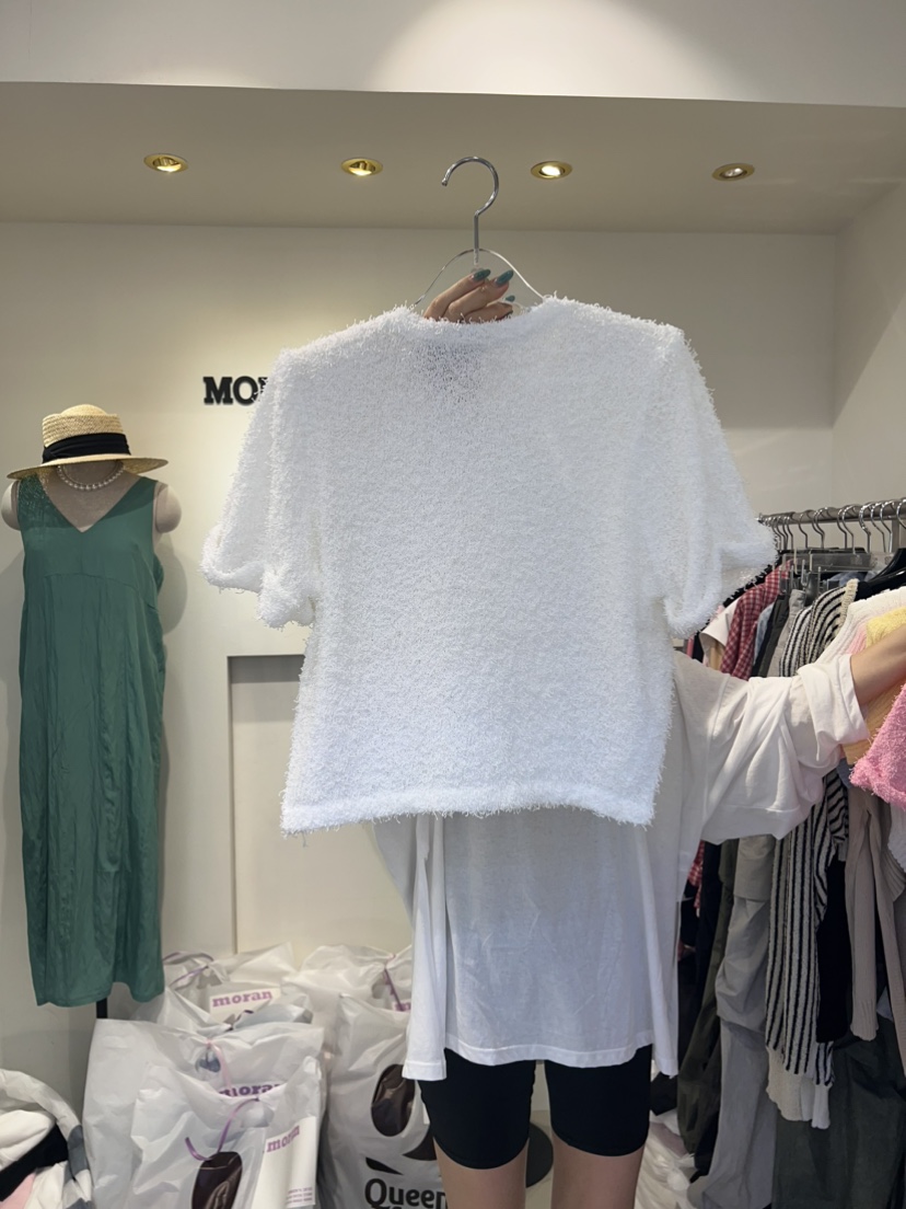 MORAN韓國直郵女裝新款熱賣職業推薦真品人氣休閑24春夏針織衫MORAN/MOSCO針織衫