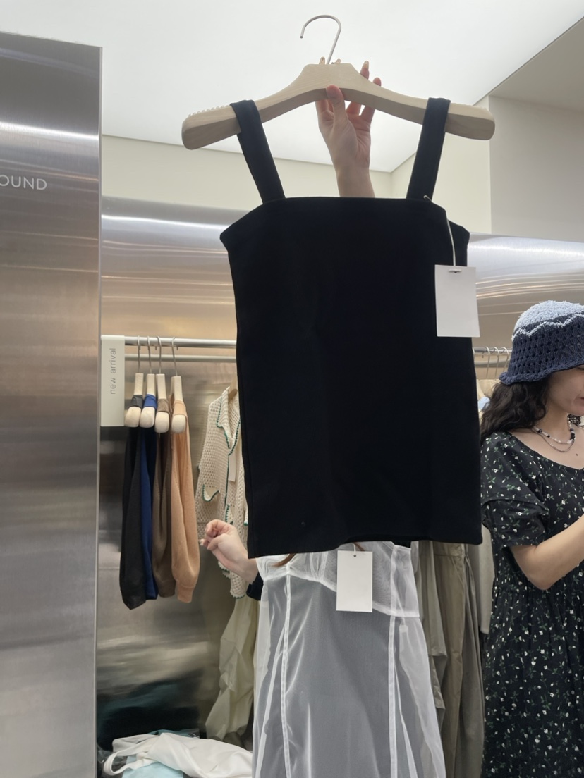 VELVET UNDERGROUND韓國直郵東大門代購女裝新品24春夏吊帶背心羅紋VELVET UNDERGROUND吊帶/背心圖色2