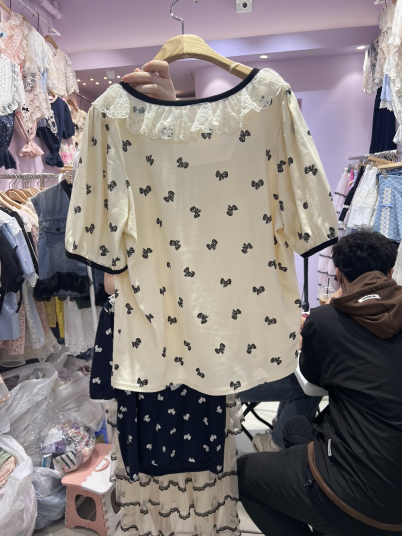 MS韓國直郵女裝新品時尚休閑熱賣24春夏推薦職業襯衫蕾絲衫MS襯衫/蕾絲衫
