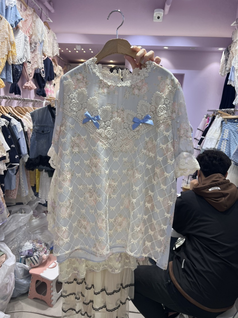 MS韓國直郵東大門實拍女裝新品休閑人氣推薦職業襯衫蕾絲衫MS襯衫/蕾絲衫圖色2