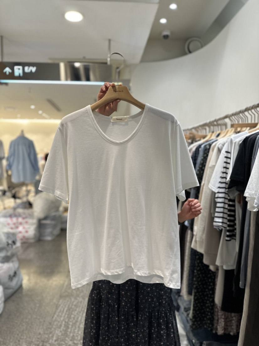 Terrace直郵韓國代購女裝新品人氣職業時尚休閑推薦24春夏T恤TERRACET恤