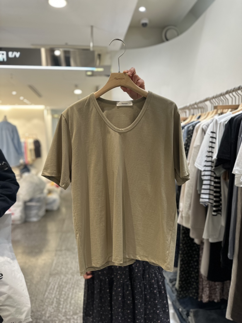 Terrace直郵韓國代購女裝新品人氣職業時尚休閑推薦24春夏T恤TERRACET恤圖色2